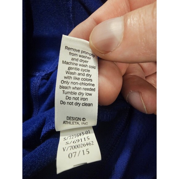 Athleta Plush Tech Hoodie 3.0 Sapphire Blue Size XS Hoodie Workout Top Kangaroo - Picture 10 of 10